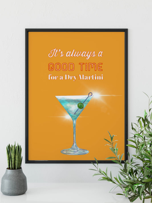 Cocktail Print, Dry Martini