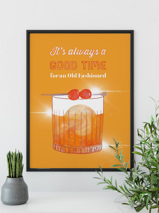 Cocktail Print, Old fashioned