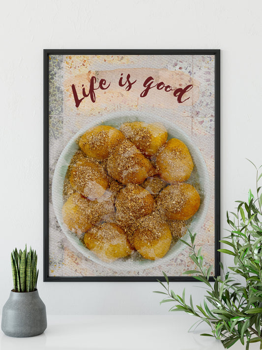 Loukoumades with honey Print